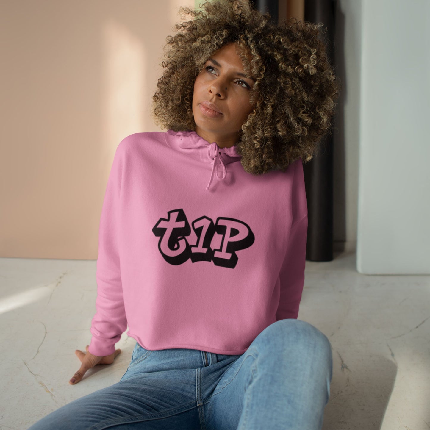 Urban Chic Crop Hoodie with Graphic Print, Trendy Streetwear, Gift for Youth, Casual Style, Comfortable Fashion