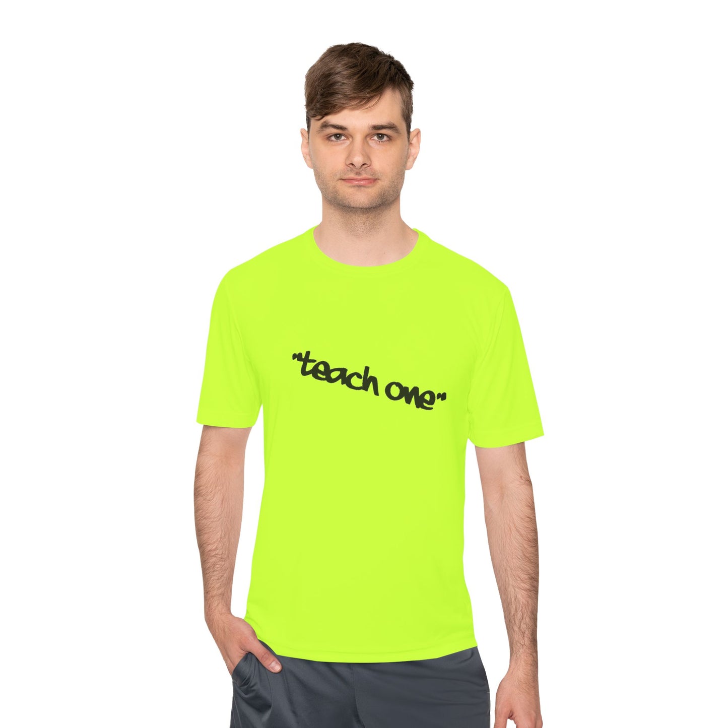 Unisex Moisture Wicking Tee - 'Teach One' Activewear, Fitness Shirt, Gift for Teachers, Athletes, Casual Wear, Workout Top