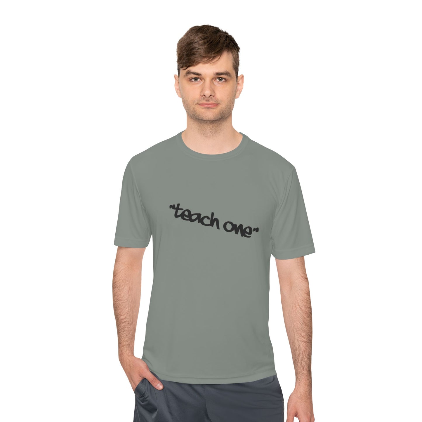 Unisex Moisture Wicking Tee - 'Teach One' Activewear, Fitness Shirt, Gift for Teachers, Athletes, Casual Wear, Workout Top