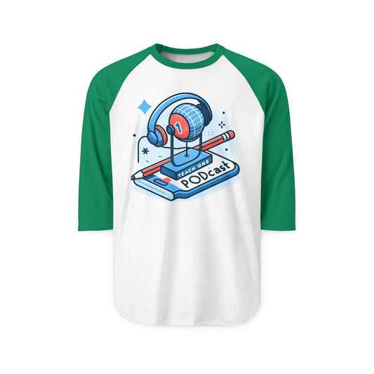 Unisex Podcast Lover Raglan Shirt | Retro Design for Creators | Comfortable Tee for Chill Days, Gifts, Holidays, Events