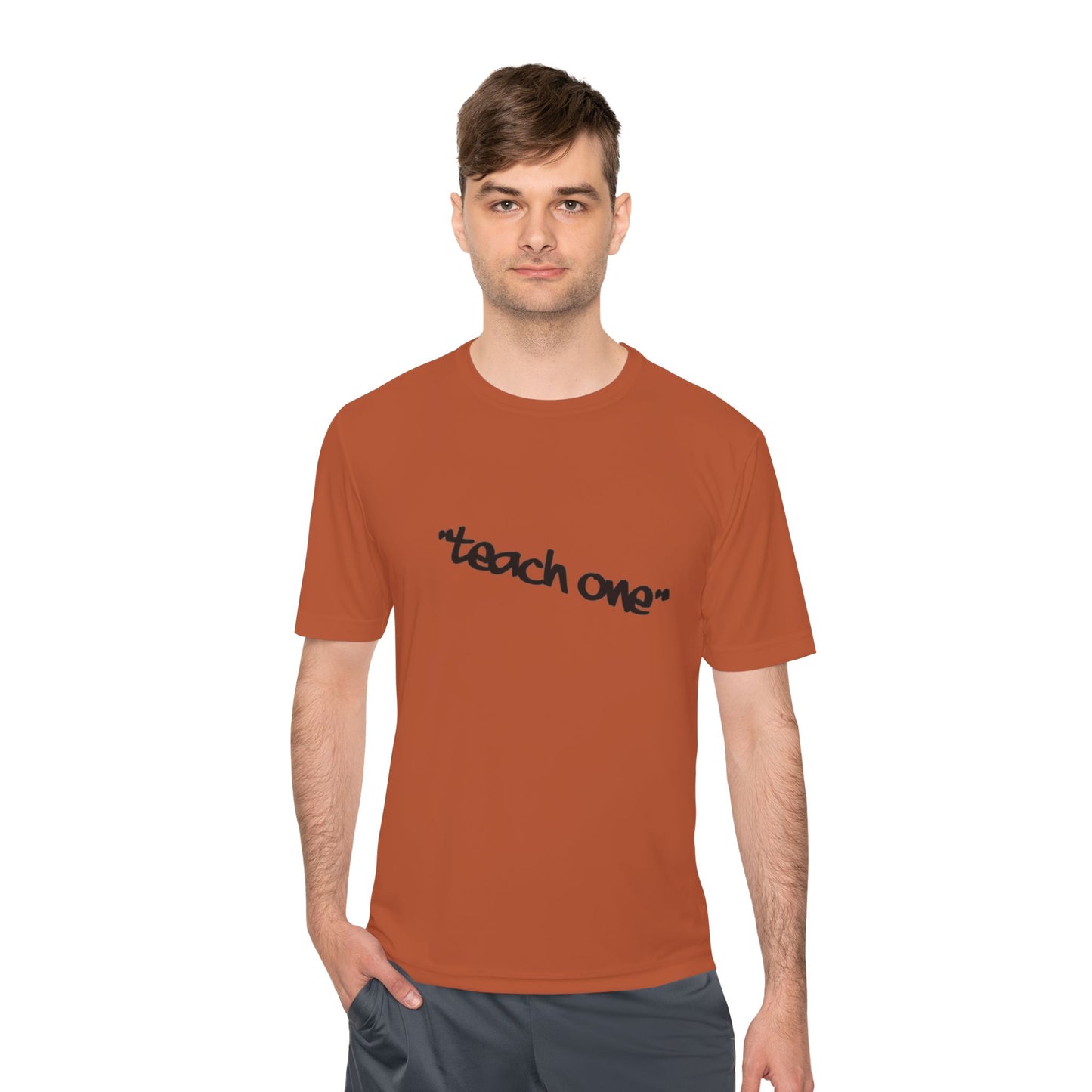 Unisex Moisture Wicking Tee - 'Teach One' Activewear, Fitness Shirt, Gift for Teachers, Athletes, Casual Wear, Workout Top