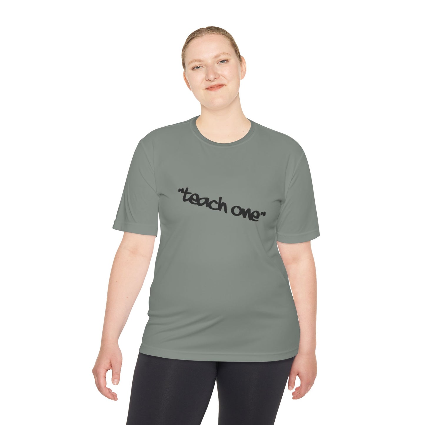 Unisex Moisture Wicking Tee - 'Teach One' Activewear, Fitness Shirt, Gift for Teachers, Athletes, Casual Wear, Workout Top