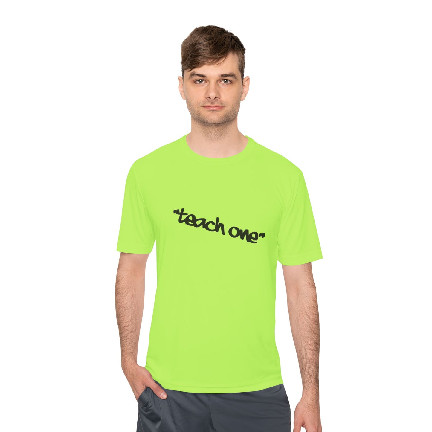 Unisex Moisture Wicking Tee - 'Teach One' Activewear, Fitness Shirt, Gift for Teachers, Athletes, Casual Wear, Workout Top