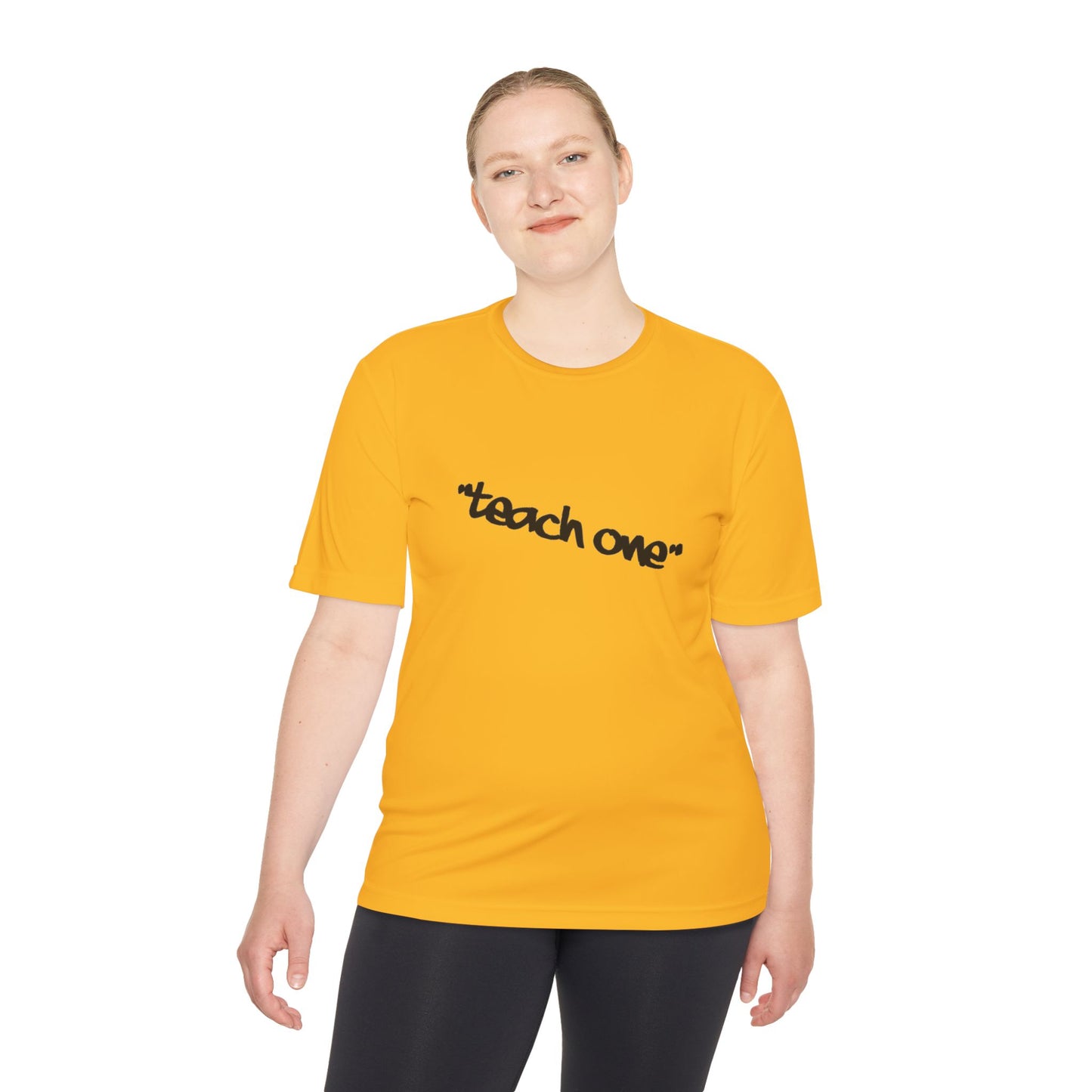 Unisex Moisture Wicking Tee - 'Teach One' Activewear, Fitness Shirt, Gift for Teachers, Athletes, Casual Wear, Workout Top