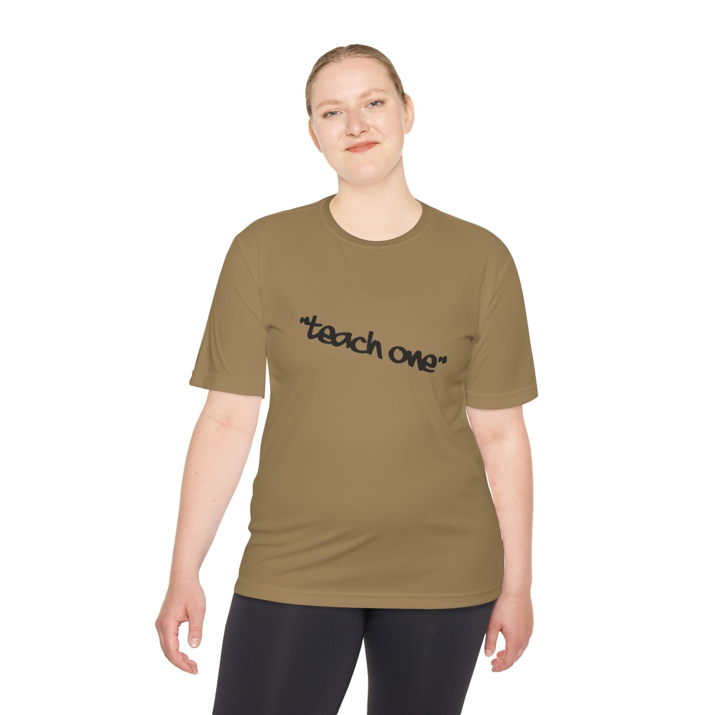 Unisex Moisture Wicking Tee - 'Teach One' Activewear, Fitness Shirt, Gift for Teachers, Athletes, Casual Wear, Workout Top