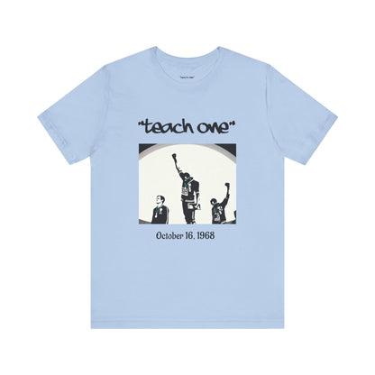 Empowerment Graphic Tee, Unisex Jersey Short Sleeve Shirt, Motivational T-Shirt, Gifts for Activists, Teach One Tee, Retro Style Shirt