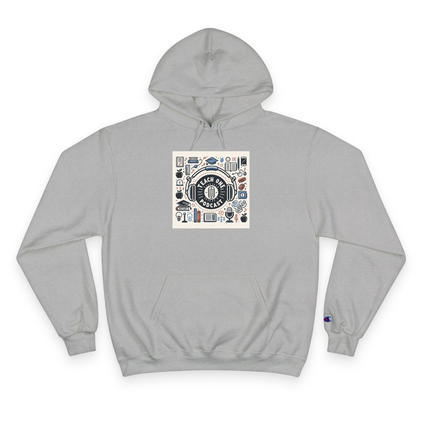 Retro-Inspired Champion Hoodie, Cozy Streetwear, Perfect Gift for Music Lovers, Unisex Casual Wear, Vintage Style Sweatshirt