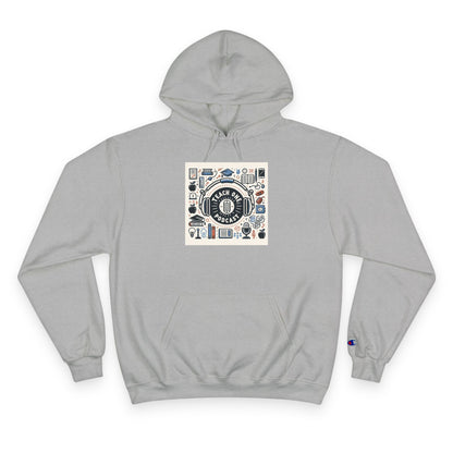Retro-Inspired Champion Hoodie, Cozy Streetwear, Perfect Gift for Music Lovers, Unisex Casual Wear, Vintage Style Sweatshirt