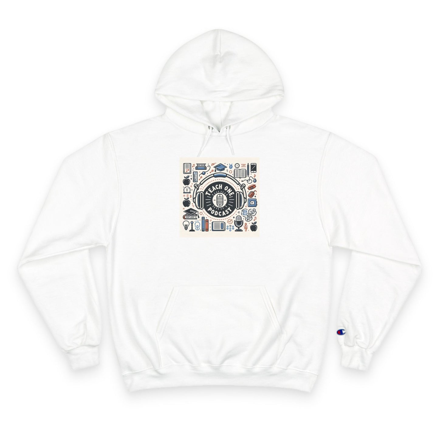 Retro-Inspired Champion Hoodie, Cozy Streetwear, Perfect Gift for Music Lovers, Unisex Casual Wear, Vintage Style Sweatshirt