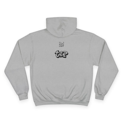 Retro-Inspired Champion Hoodie, Cozy Streetwear, Perfect Gift for Music Lovers, Unisex Casual Wear, Vintage Style Sweatshirt