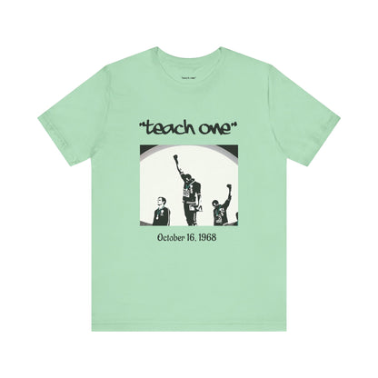 Empowerment Graphic Tee, Unisex Jersey Short Sleeve Shirt, Motivational T-Shirt, Gifts for Activists, Teach One Tee, Retro Style Shirt