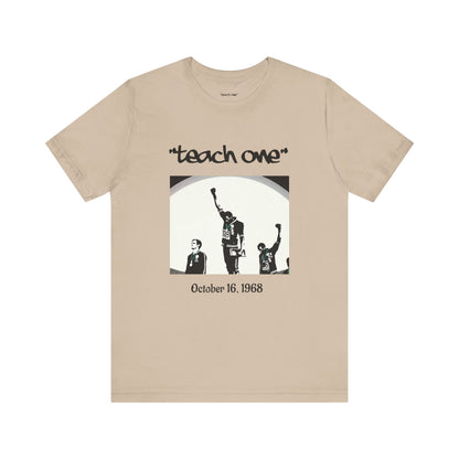 Empowerment Graphic Tee, Unisex Jersey Short Sleeve Shirt, Motivational T-Shirt, Gifts for Activists, Teach One Tee, Retro Style Shirt