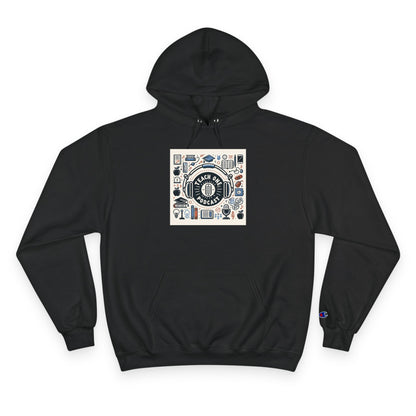 Retro-Inspired Champion Hoodie, Cozy Streetwear, Perfect Gift for Music Lovers, Unisex Casual Wear, Vintage Style Sweatshirt