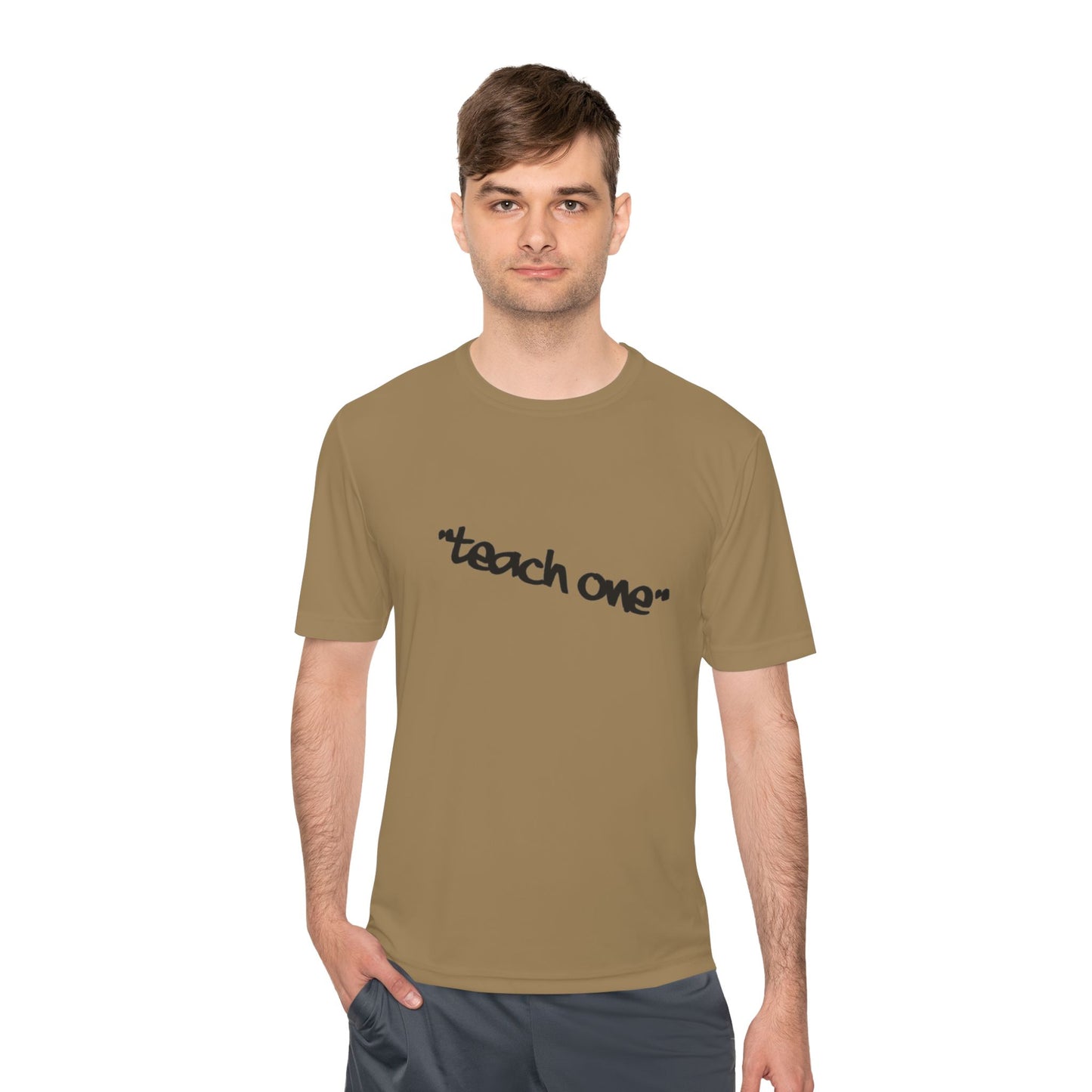 Unisex Moisture Wicking Tee - 'Teach One' Activewear, Fitness Shirt, Gift for Teachers, Athletes, Casual Wear, Workout Top