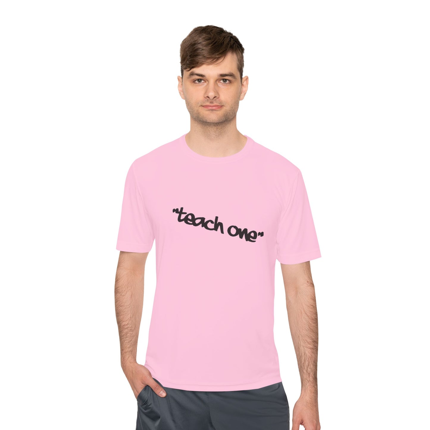 Unisex Moisture Wicking Tee - 'Teach One' Activewear, Fitness Shirt, Gift for Teachers, Athletes, Casual Wear, Workout Top