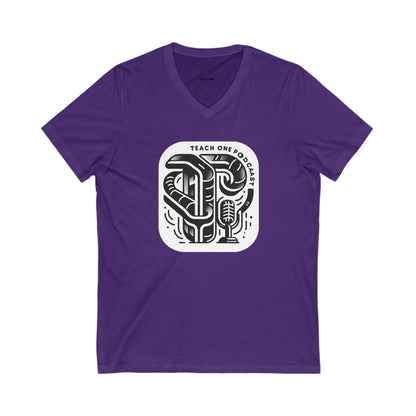 Educational Podcast Tee - Teach One Podcast V-Neck Shirt