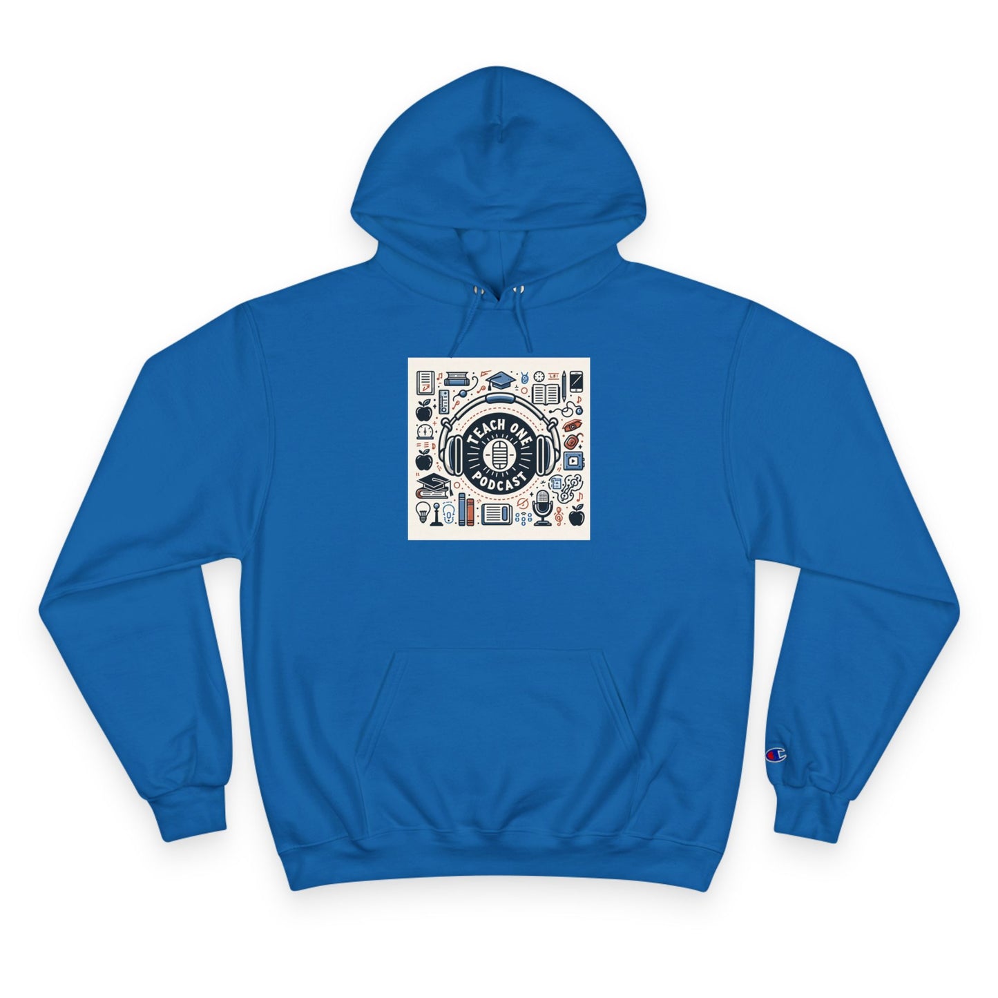 Retro-Inspired Champion Hoodie, Cozy Streetwear, Perfect Gift for Music Lovers, Unisex Casual Wear, Vintage Style Sweatshirt