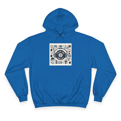 Retro-Inspired Champion Hoodie, Cozy Streetwear, Perfect Gift for Music Lovers, Unisex Casual Wear, Vintage Style Sweatshirt