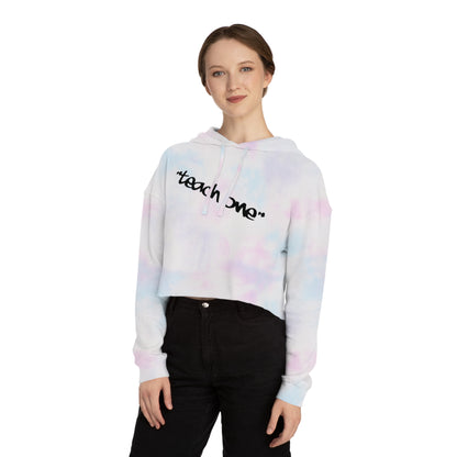 Cropped Hooded Sweatshirt - Teach One, Trendy Hoodie, Casual Wear, Gift for Her, Streetwear, Comfortable Outfit