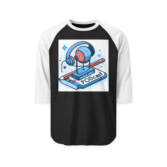Unisex Podcast Lover Raglan Shirt | Retro Design for Creators | Comfortable Tee for Chill Days, Gifts, Holidays, Events