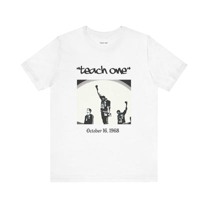 Empowerment Graphic Tee, Unisex Jersey Short Sleeve Shirt, Motivational T-Shirt, Gifts for Activists, Teach One Tee, Retro Style Shirt