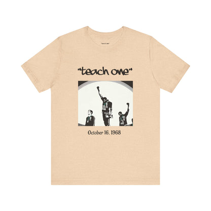 Empowerment Graphic Tee, Unisex Jersey Short Sleeve Shirt, Motivational T-Shirt, Gifts for Activists, Teach One Tee, Retro Style Shirt