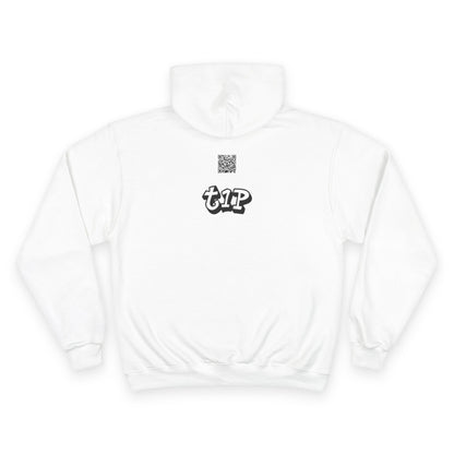 Retro-Inspired Champion Hoodie, Cozy Streetwear, Perfect Gift for Music Lovers, Unisex Casual Wear, Vintage Style Sweatshirt