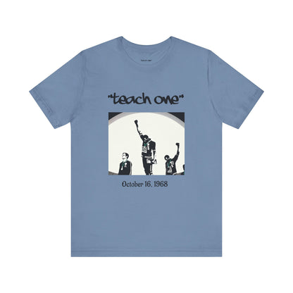 Empowerment Graphic Tee, Unisex Jersey Short Sleeve Shirt, Motivational T-Shirt, Gifts for Activists, Teach One Tee, Retro Style Shirt